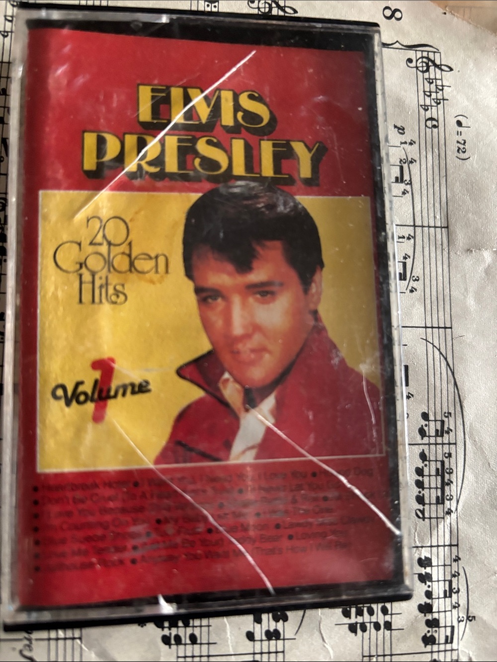 Elvis Presley 20 Golden Hits Volume 1 Cassette - Red & Gold Cover